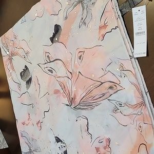 WHBM Butterfly Oblong GWP Mauveglow Scarf with Silver Metallic Flecks